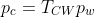 p_c = T_{CW}p_w