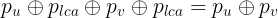 \large p_u\oplus p_{lca}\oplus p_v\oplus p_{lca}=p_u \oplus p_v